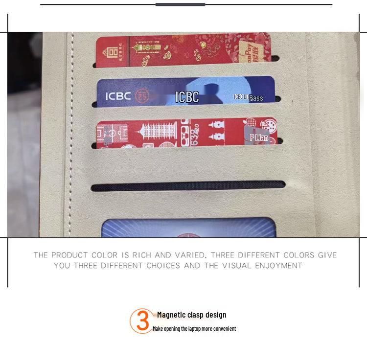 Magnetic Buckle PU Leather Business Notebook with Card Slot - Retro Style, Thickened Pages, Printable Stationery