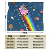 Katze Regenbogen Pixel Welt Nyans Decken Fleece Frühling Herbst Atmungsaktiv Super Warm Überwurfdecken für Bettwäsche Sofa Teppich Stück