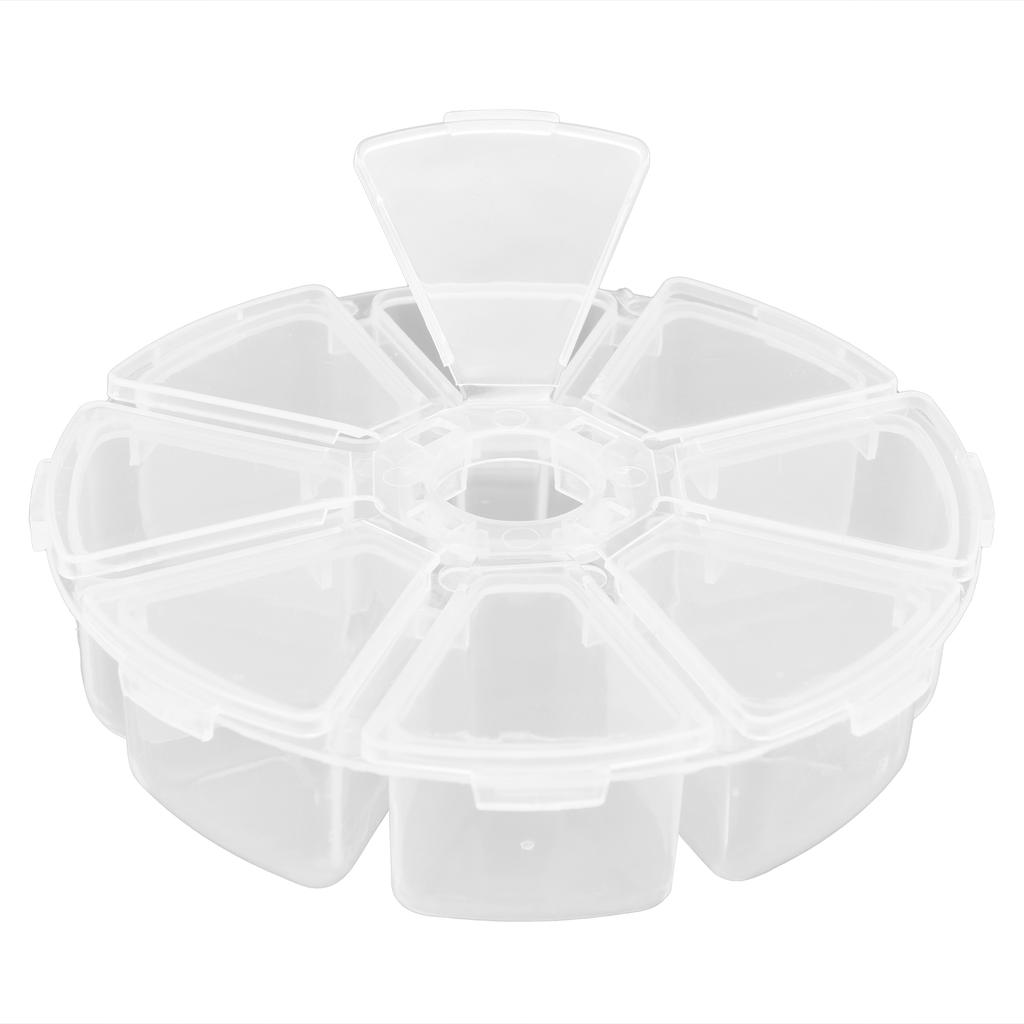 Smyckeskrin Plastmaterial Transparent Förvaringslåda med flera fack för Handgjorda Lösa Pärlor