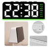 LED Digital Alarm Clock Electronic Wall Clock Multifunctional Bedside Alarm Clock Boarderless Wall-mounted Clock for Home Office
