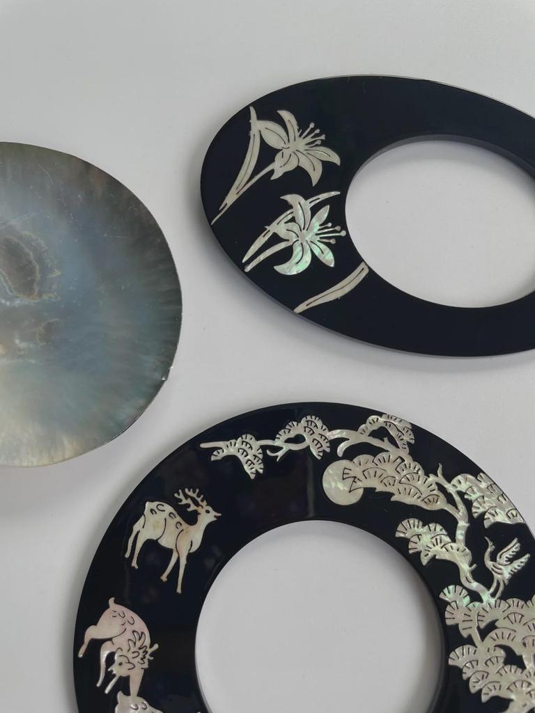 "Nansheng's Vintage Handmade Mother-of-Pearl Hairpin: Ancient Style Shell Design"