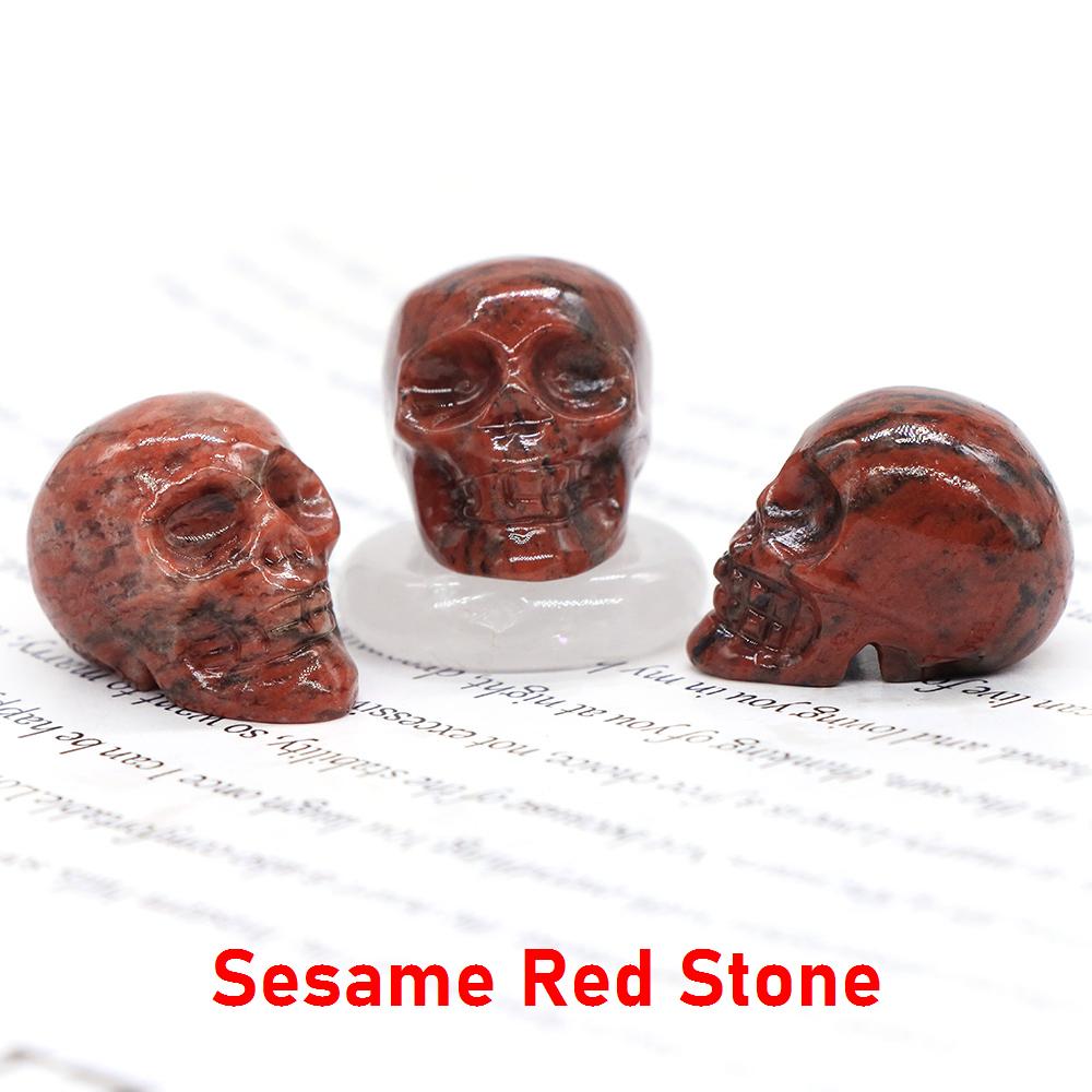 Natural Crystal Skull Ghost Head Statue Rose Quartz Stone Reiki Collectible Diy Gem Carved Spiritual Wicca Home Decor Gift 30Mm