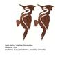 2Pcs Woodpecker Garden Silhouette Art for Outdoor Statue Wrought Iron Decor Easy Install Tree Ornament