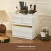 Stackable Multi-Layer Cosmetic Storage Box: High-End Skincare & Lipstick Organizer with Desktop Drawers