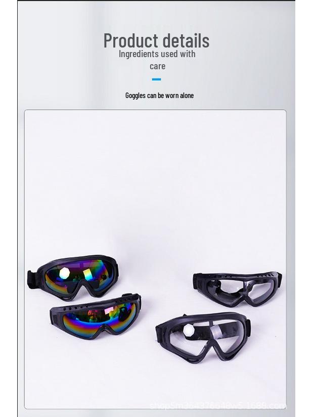 Unisex Outdoor Cycling & Ski Goggles: Windproof, Sandproof, Large Protective Glasses for Children & Adults