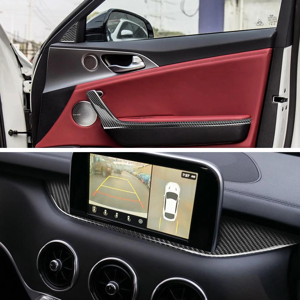 ES Carbon Fiber Other Interior Accessories for KIA Stinger 19-23 Year Full Set of Parts Carbon Fiber Stinger Accessories