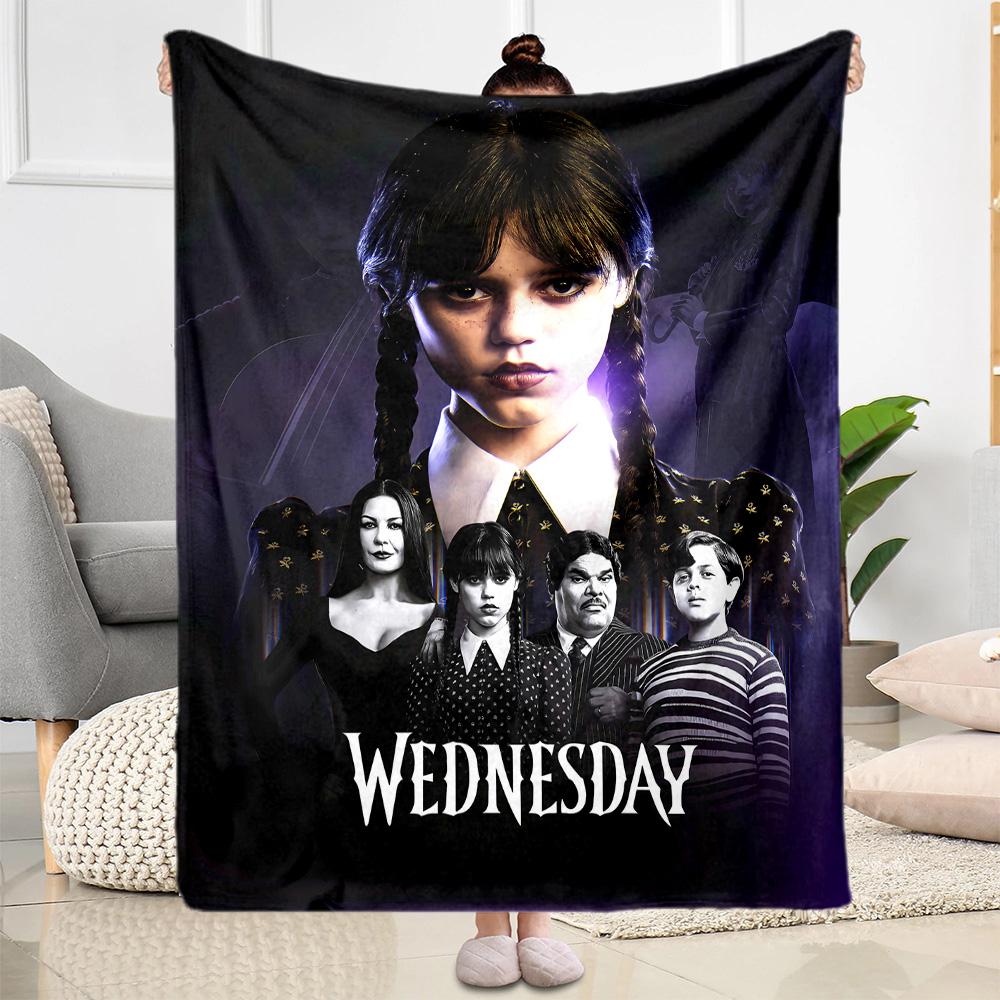 Wednesday Addams Clockwork Blanket Suitable for sofas,travel, living rooms also a good gift for friends and family Suitable for all seasons.