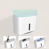Wall Mounted Adhesive Multifold Paper Towel Holder Box for Bathrooms Plastic Tissue Dispenser Case with Visible Window