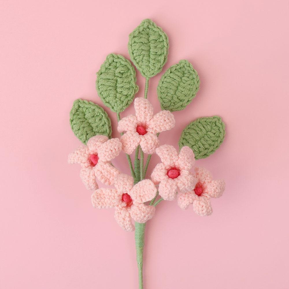 Daphne Odera Crochet Flower Bouquet Creative Handwoven Flower Cute Artificial Flowers Wedding Home Decor Gift