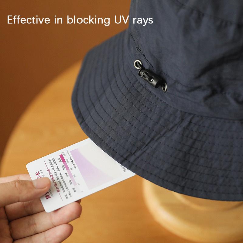 Foldable Waterproof Bucket Hat Packable Uv Protection Summer Hats Adjustable Beach Hat With Chin Strap