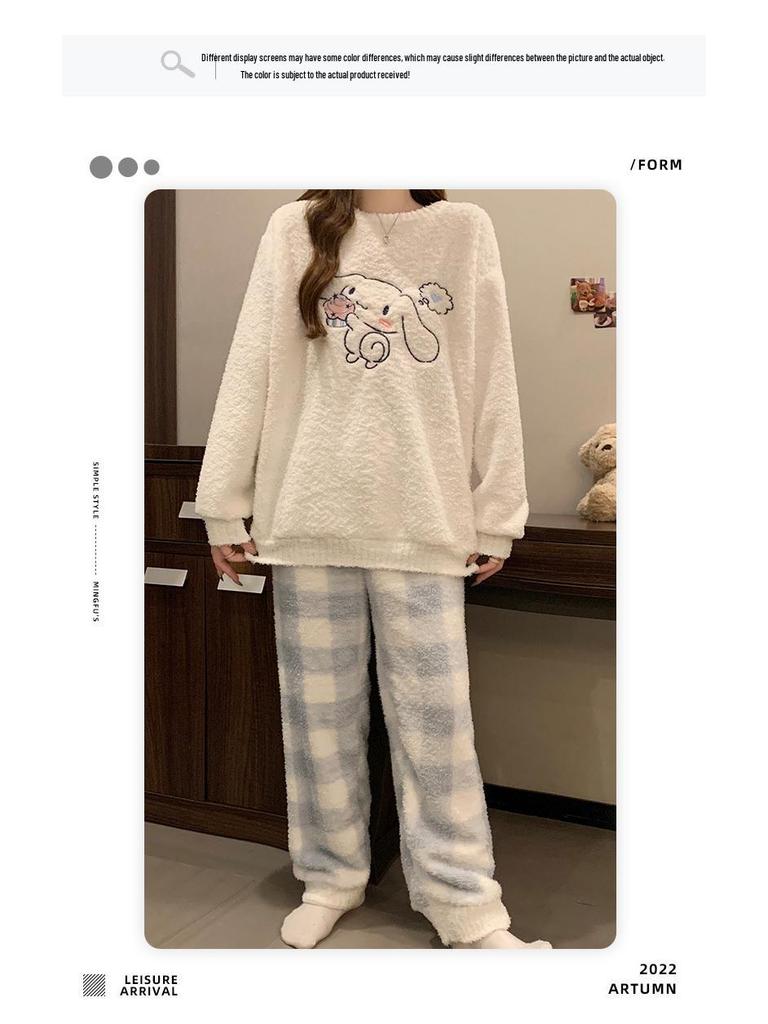 Dámská útulná fleecová zimní pyžamová souprava - Měkká, silná a hřejivá