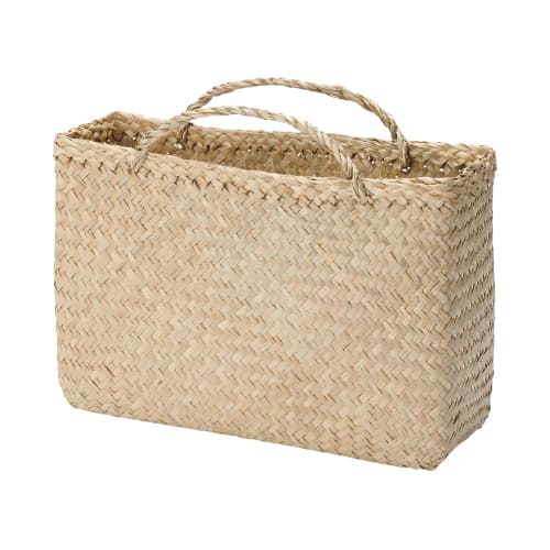 

MUJI Seagrass Ajiro Woven Basket with Handle Large KG0VPA3A