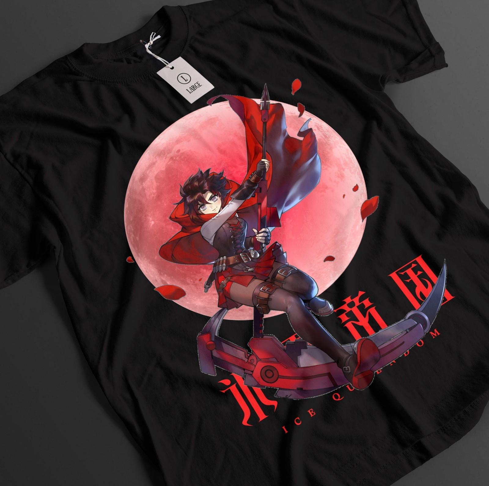 

RWBY Shirt Ruby Tshirt Weiss T-Shirt Mens Womens Tees Top Blake Top Yang Pyrrha Waifu Girl Anime Tee M