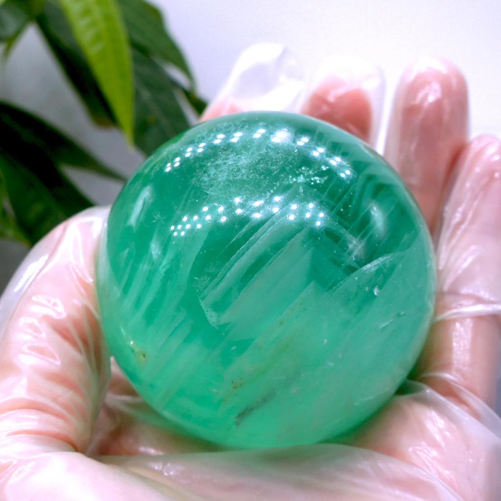 Natural fluorite highly carefully high diameter weight with green fluorite beautiful natural raw feng good decorative New gift [TANAKA YA] ball,