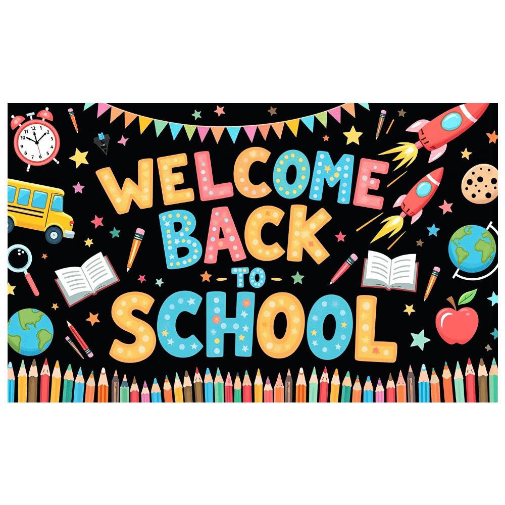 Student Banner Vibrant Colors Welcome Banner Educational Banner Decorative Flags Welcome Sign For Welcome Ceremony Indoor