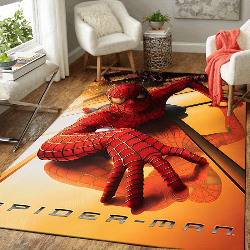 1pc Disney Spiderman Pattern Carpet Area Rug Non Slip Carpet Hand Washable Floor Mat Suitable For Living Room Bedroom Home Decor