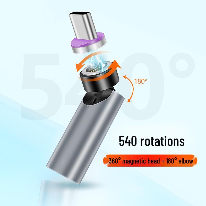 3-in-1 540° Rotating Magnetic Type-C Adapter for Fast Charging Apple & Android Devices