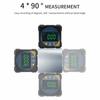 Zweiseitiger Laser-Digital-Winkelmesser, magnetischer Neigungsmesser, 4 x 90 Grad Winkelmesser, 2 Modi, Nivellierbox