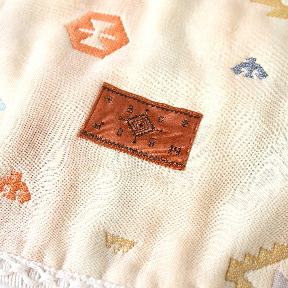 10mois BOBO Fluffy Gauze 90x110cm - (6-Layer Gauze) Blanket, 100% Cotton, Totem, Medium,