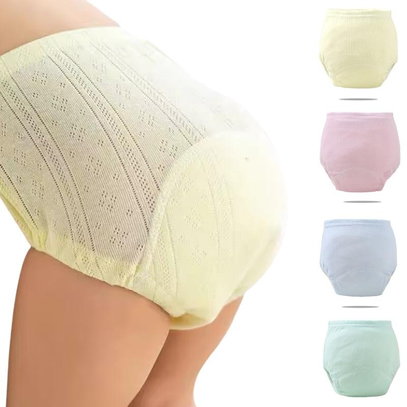 5PC Training Pants Baby Diapers Solid Color Washable Underwear Baby Boy Girl Cloth Diapers Reusable Nappies Infant Panties