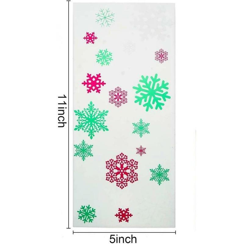 100 Stück Weihnachts-Keksverpackung Plastiktüten Weihnachtsfeier Tüten Süßigkeitentüte Festivalparty Geschenk