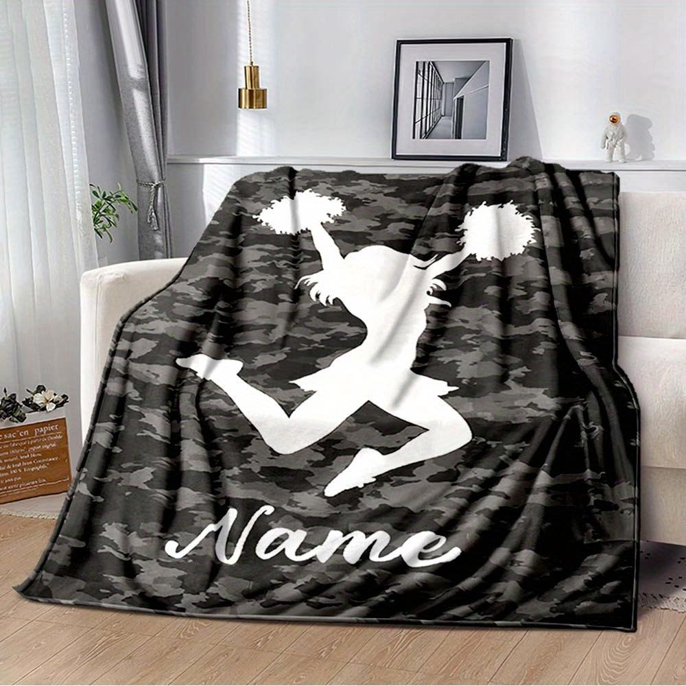 Camouflage Cheerleaders Customize Your Name Blanket Used For Chair Office Sofa Bed Camping Soft And Warm Giving Friends And Relatives Birthday Gifts