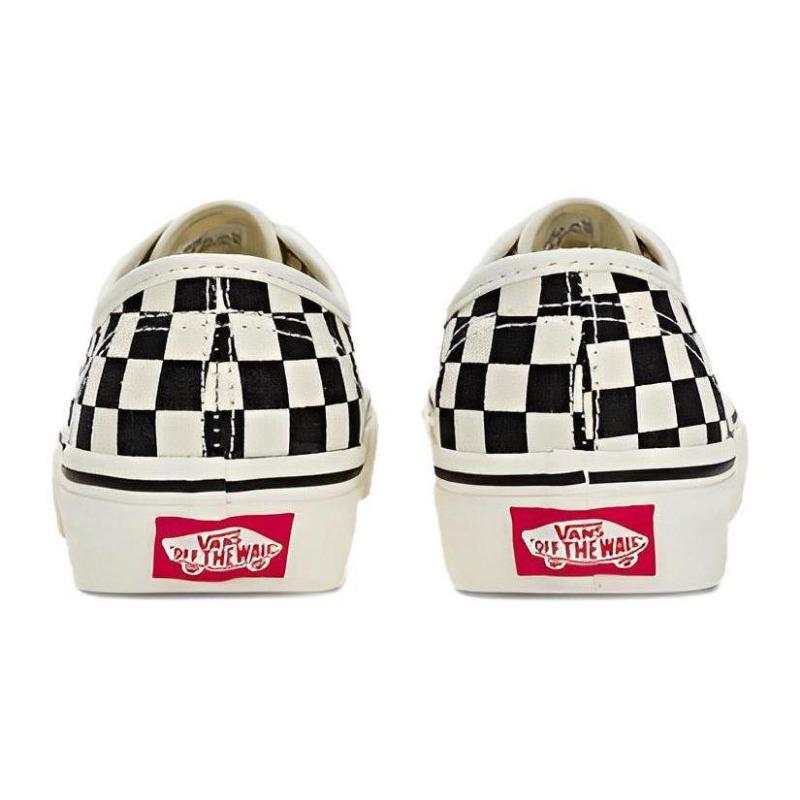 Vans Authentic Checkerboard Durable Low-top Kids Skate Shoes Black and White VN000WWXKIG