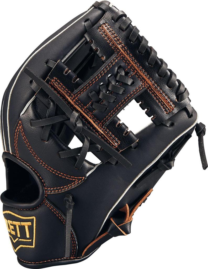 ZETT Youth Baseball Softball Glove Acro Catch V For Left Throwing Black SS BJGB77510C (Glove) All-Round (1900) Size