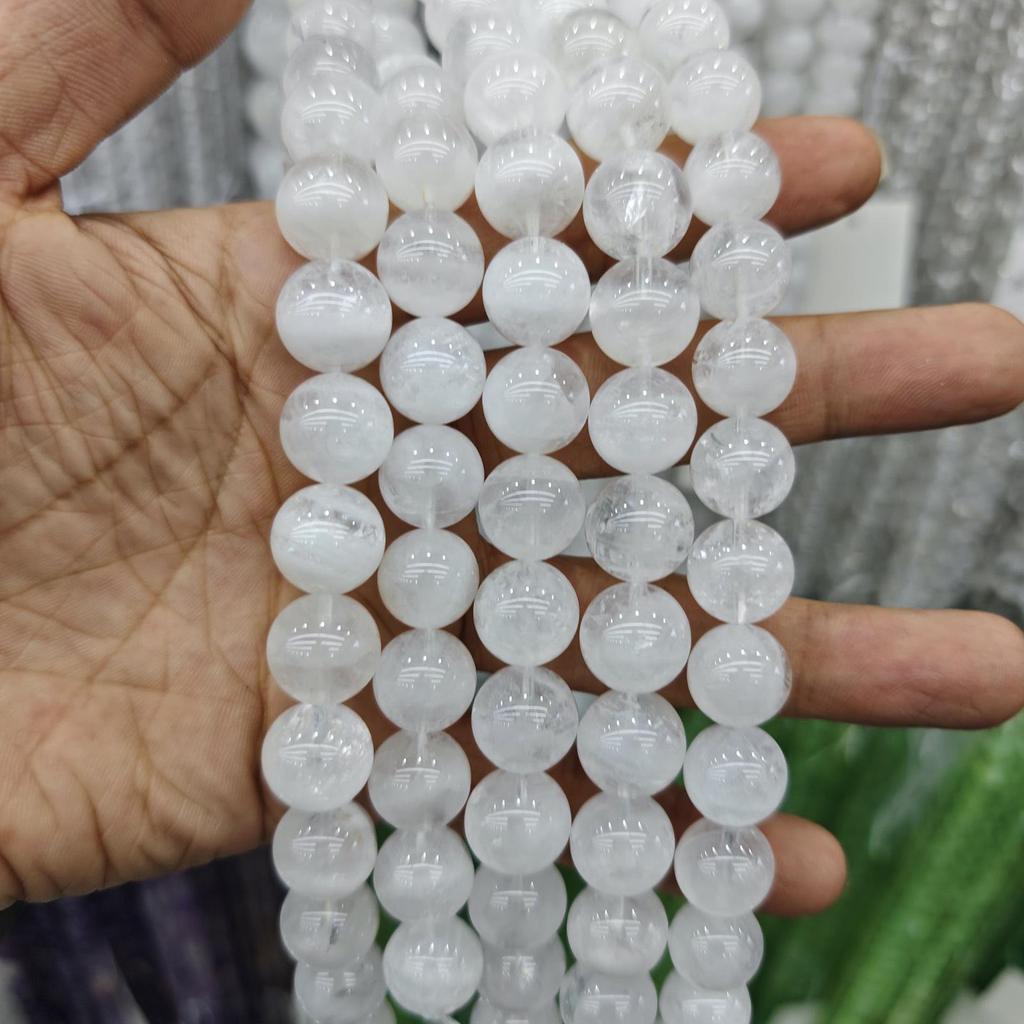 7A Sri Lanka Weißer Phantom Runder Perlen für DIY Schmuck - Mehrgrößen-Set