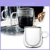 Double Walled Glass Mug Heat Resistant Tea Coffee Cup