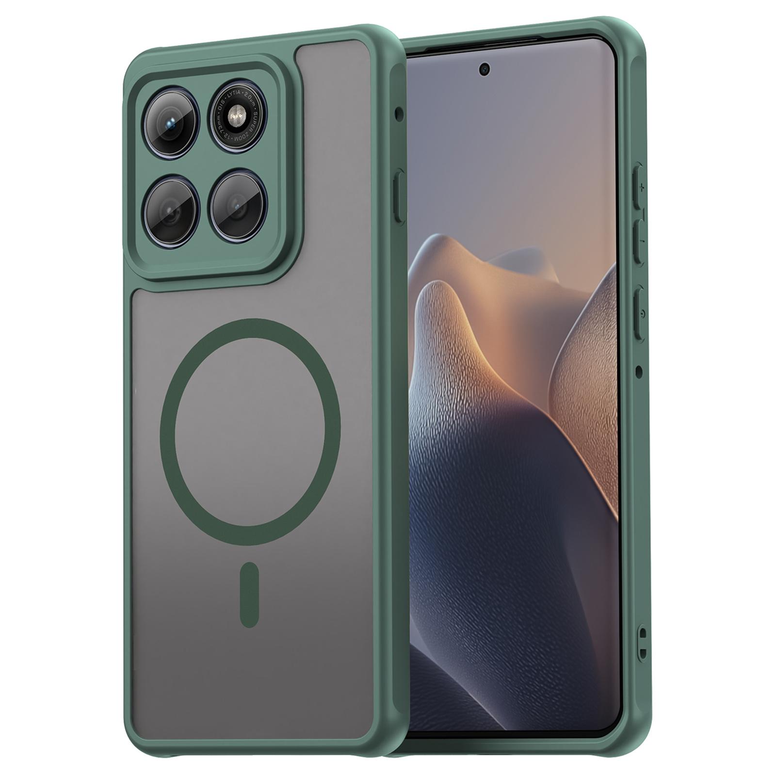 

Для Motorola Edge 60 Pro 5G Чохол Сумісний з MagSafe Протиударний PC+TPU Чохол для телефону Green