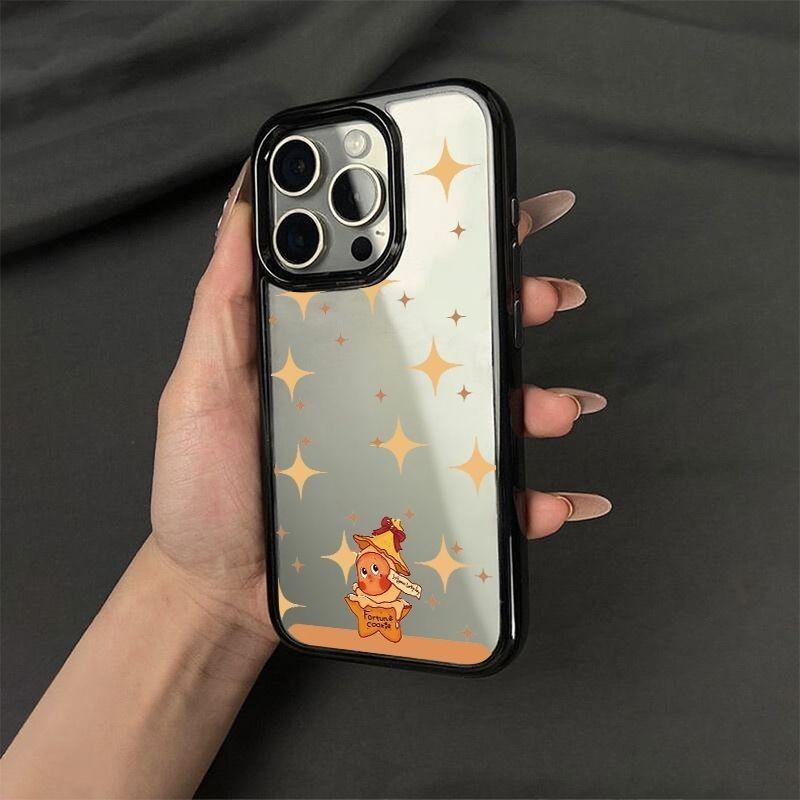 

Cute Alien Acrylic Phone Case for Apple 17 Pro Max/16 Pro/15/14 Pro/12/11 with Black Frame Apple 17