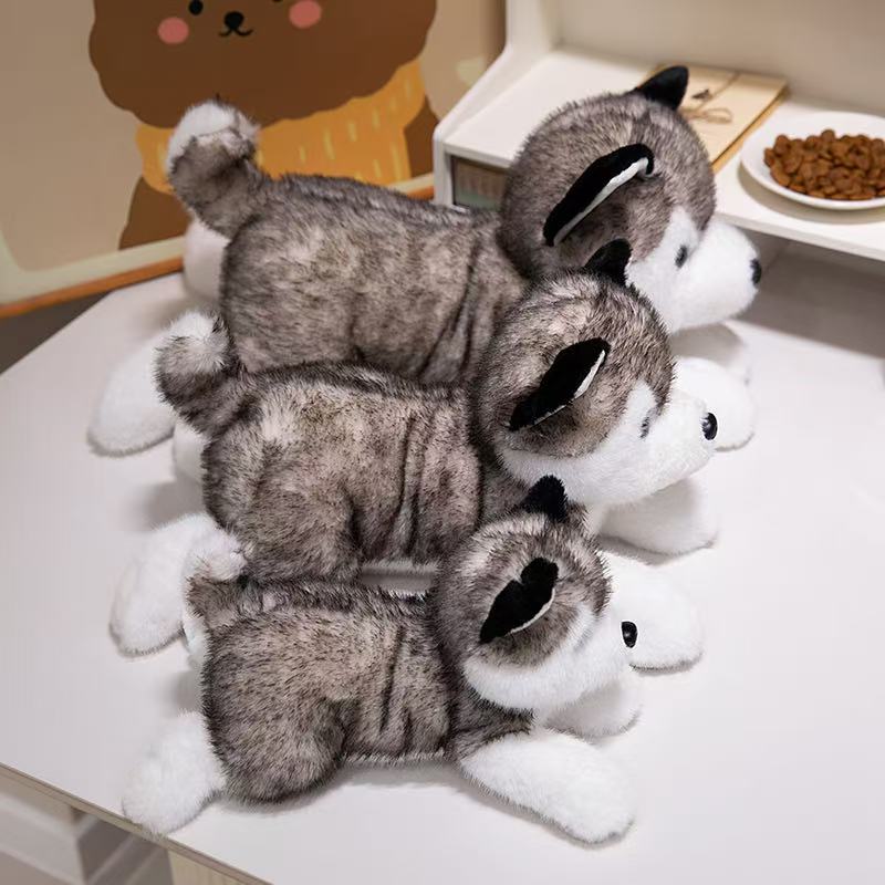 Nice 1pc 30/40/50cm Simulation Cute Husky Doll Plush Toy Handmade Cartoon Anime Pillow Cushion Decoration Children's Birthday