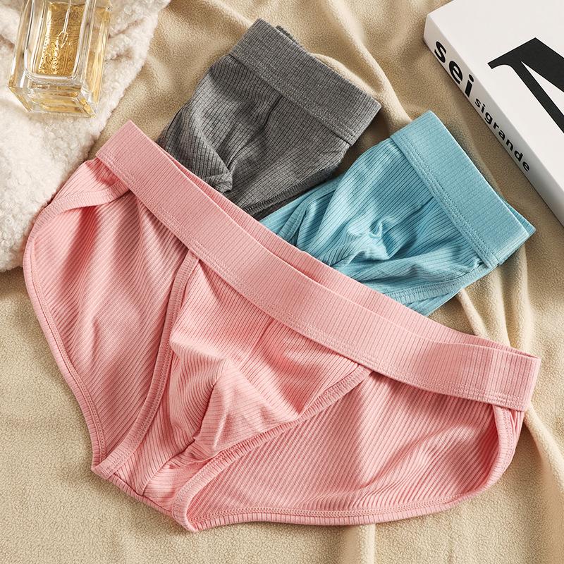 Herren Frühling und Sommer Sexy Faden Baumwolle U-Highlight Groß Bequem Niedrige Taille Hoher Kreuz Slip