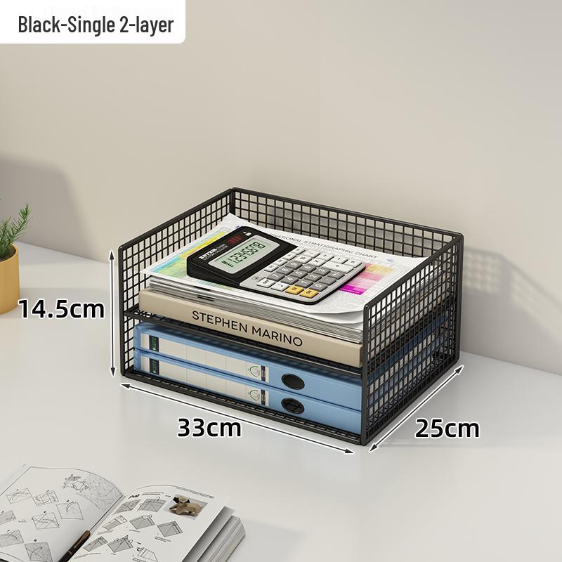 Multi-layer Desktop File & Bookshelf Organizer