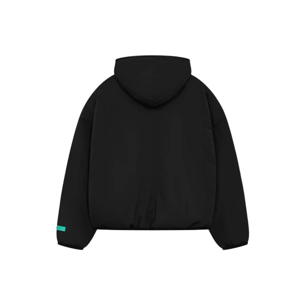 Fear of God Essentials Nylon Filled Half Zip Hoodie Jet Black Men Tops 202SP244334F