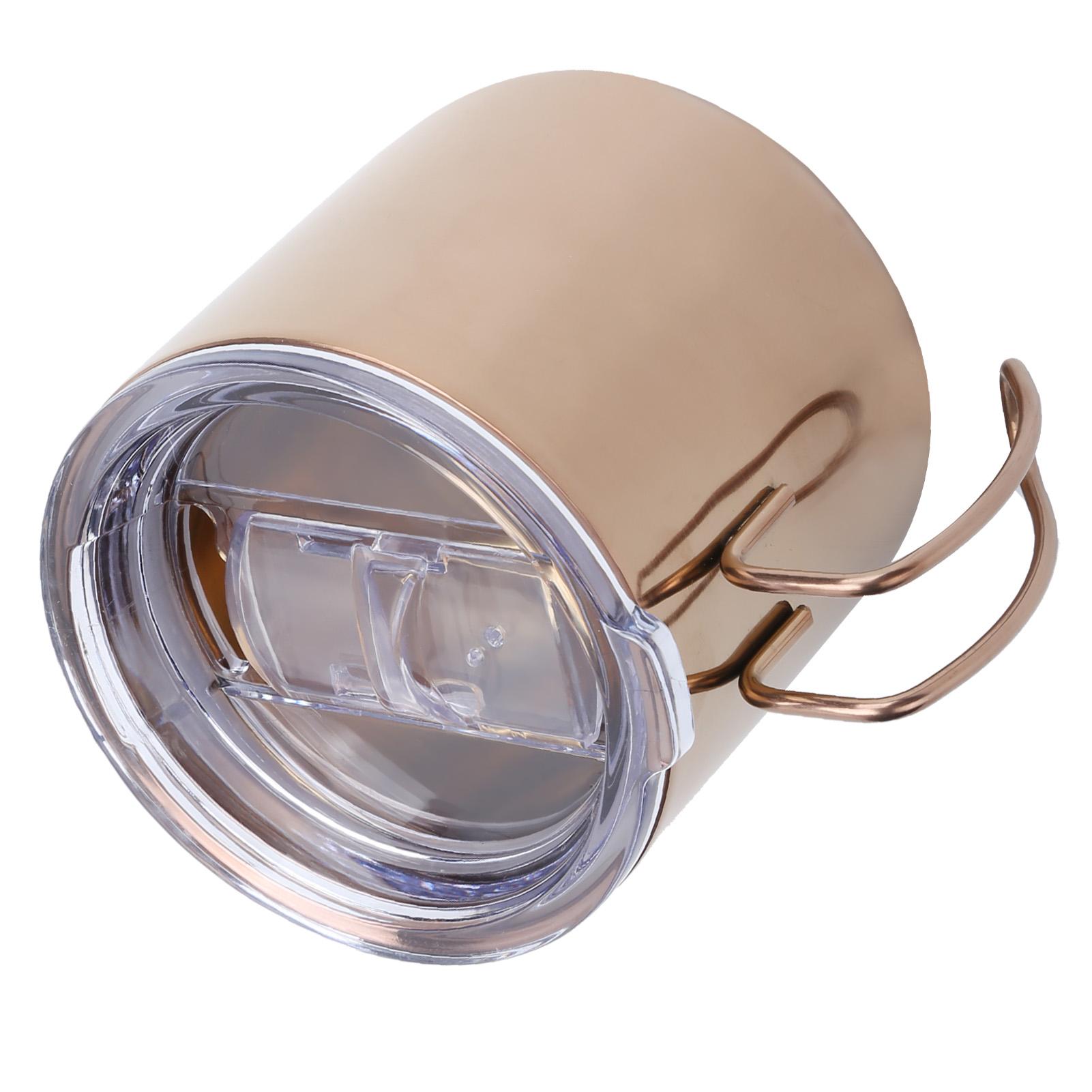 

Retro Coffee Mug 304 Stainless Steel Double Walled AntiScalding Cup for Picnic Barbecue with Lid