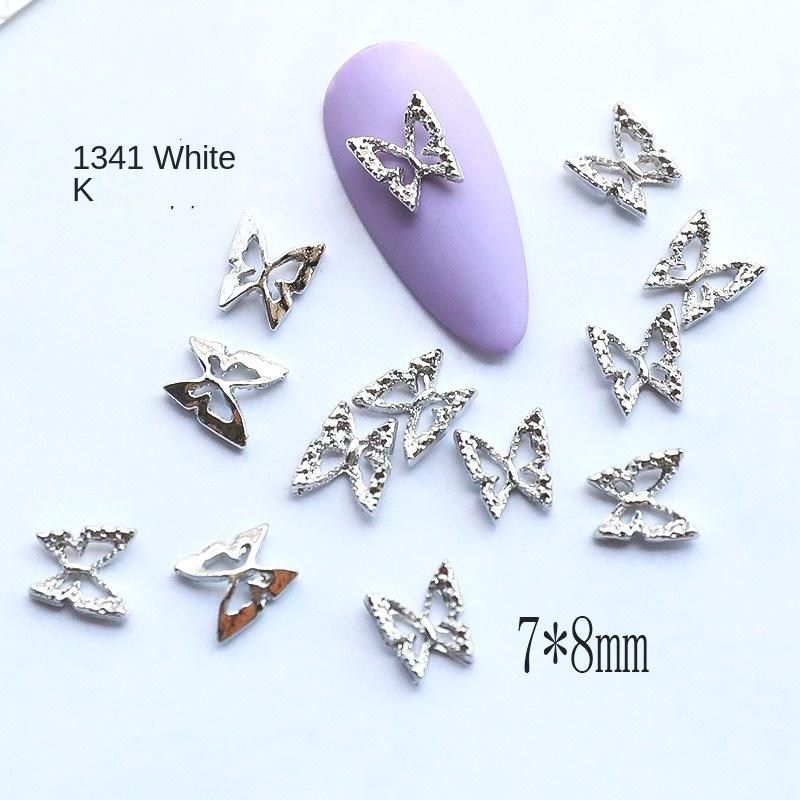 Butterfly Manicure Jewelry Japanese Zircon Nail Decoration Net Red Popular Fingertip Butterfly Metal New Decoration 1PS