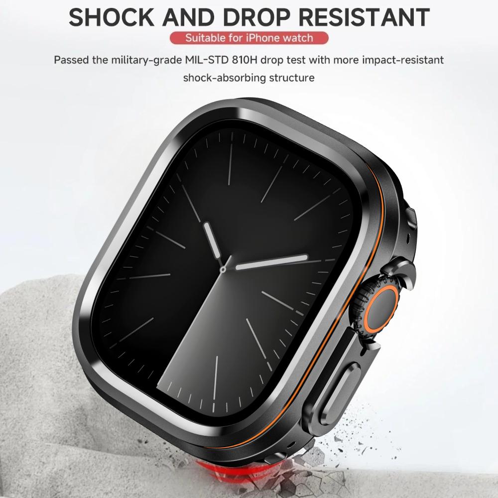 Halo Style Aluminum Alloy Case For Apple Watch Ultra Case 49mm Metal Frame Bumper Protective for iWatch Ultra 2/3 49MM luxurious Protector Cover