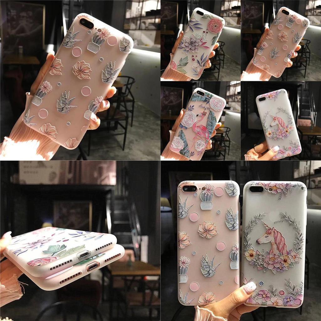 For 87 Iphone Plus X Flower Pattern 3d Cute Soft Case Silicone Tpu Back Cover
