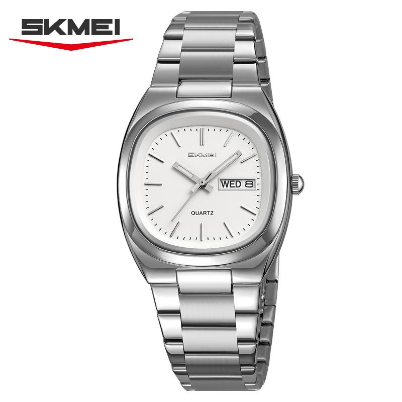 SKMEI Elegant Women Wristwatch Waterproof Luminous Calendar Ladies Watch Square Stainless Steel Quartz Women's Watches