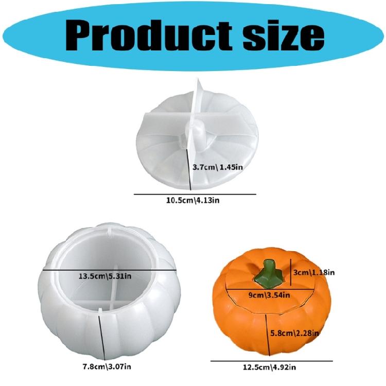 Easy Release Jewelry Organiser Mold Round Shaped Storage Box with Lid Mould Pumpkin Candle Holder Crafting Supplies