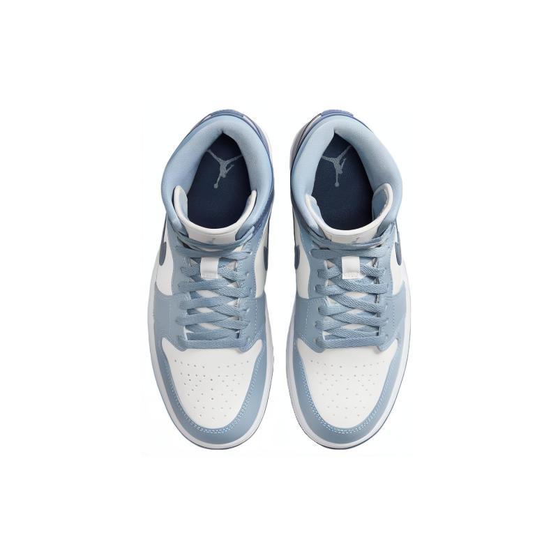 Air Jordan 1 Mid Sail Diffused Blue Women's Jordan BQ6472-140