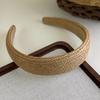 Bohemian Straw Wide-Brimmed Headband for Women - Vacation Style Hair Accessory