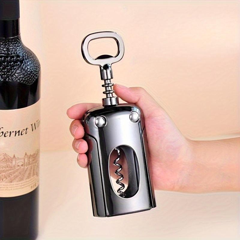 Stainless Steel Wine Bottle Opener with Keychain - Durable, Portable, and Stylish Design for Easy Bottle Opening, Perfect for Kitchen Use