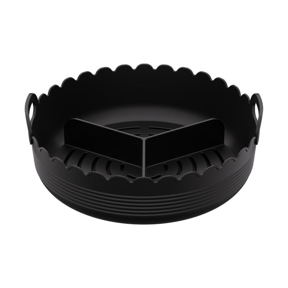 Food-grade 3 Grids Oven Tray Multi-color Divided Airfryer Basket Silicone Air Fryer Liners Home