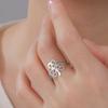 LIKGREAT Irish Knot Ring Shamrock Rings for Women Men Stainless Steel Adjustable Celtic Clover Protection Wedding Gift Jewelry