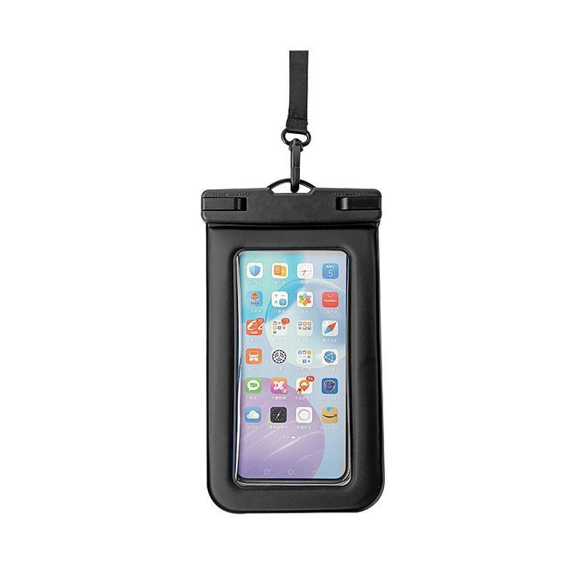 PVC Waterproof Phone Pouch Swimming Beach Hiking Snorkeling Outdoor Sports Touchscreen Compatible Sealable Case 112x213 mm чёрный