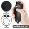 2Pcs Protective Spray Leather Case Mini Portable Pepper Spray Pouch Top Flap Pepper Spray Holder Self for Women Ladies Security