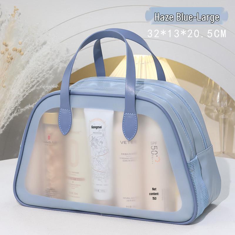 Ladder-Style Waterproof Makeup & Toiletry Bag, Large Capacity, Wet/Dry Separation, Portable for Travel & Swimming.